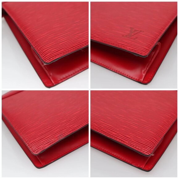LOUIS VUITTON Epi Trousse Crete Clutch Bag Red - Picture 15 of 15